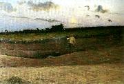 Nils Kreuger afton badande storm septemberafton Spain oil painting artist